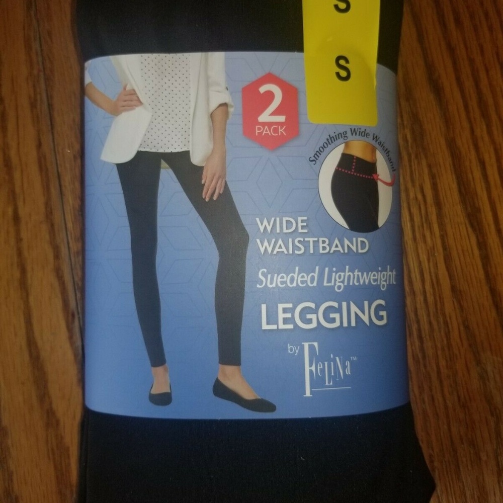 Felina 2 Pack Sueded Lightweight Legging Black